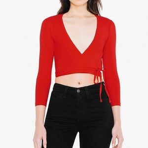 American Apparel wrap top
